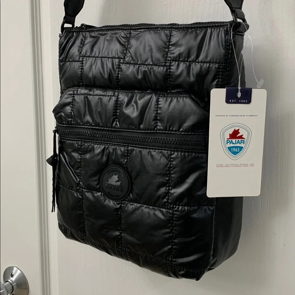Pajar Black Quilted Puffer Crossbody